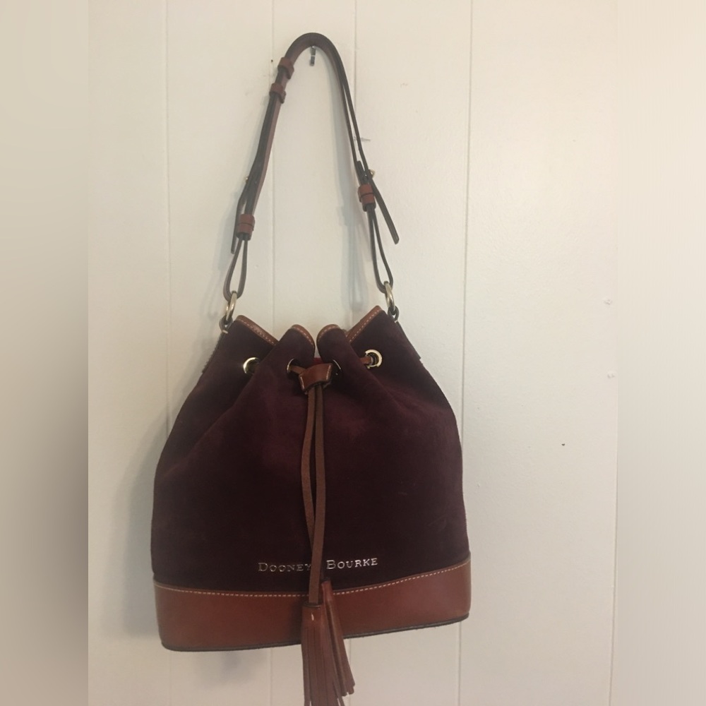 Dooney & Bourke Suede Dynamic Drawstring Crossbod… - image 1